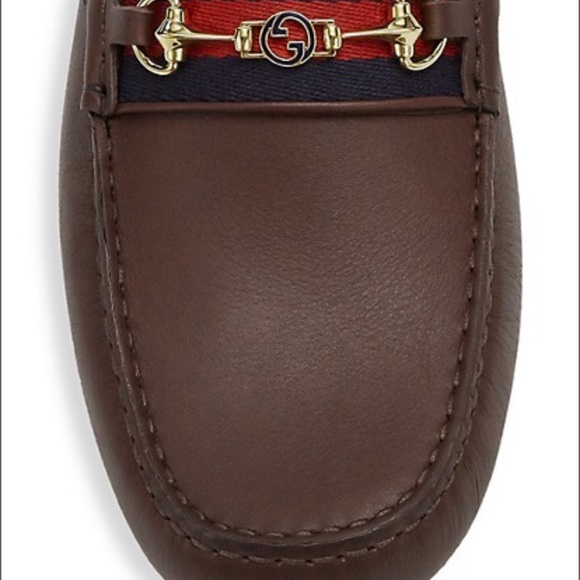 Gucci Ayrton Leather & Web Driver Loafers. - Picture 2 of 10